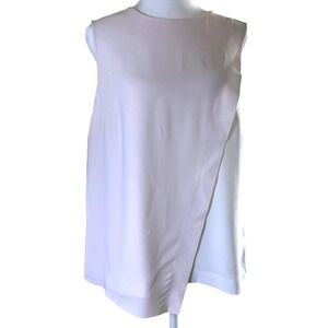 TED‎ BAKER Double Layer Front Panel Top Blouse Pink & Soft White NWT Size 3 Med
